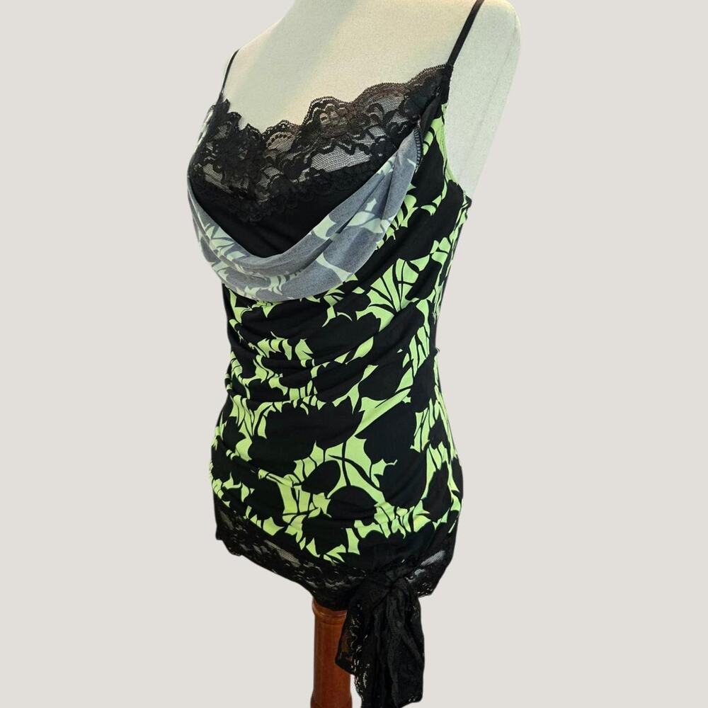 Y2k neon chartreuse black